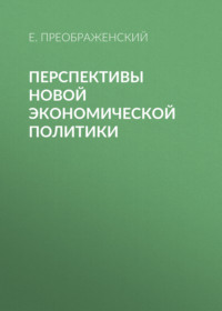 . Перспективы новой экономической политики
