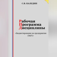 Сергей Каледин. Рабочая программа дисциплины «Бюджетирование на предприятии (ЭиУ)»