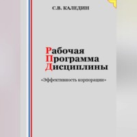 . Рабочая программа дисциплины «Эффективность корпорации»