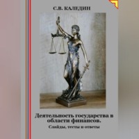 Сергей Каледин. Деятельность государства в области финансов. Слайды, тесты и ответы