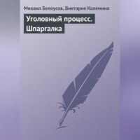 Михаил Белоусов. Уголовный процесс. Шпаргалка
