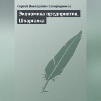 Сергей Викторович Загородников. Экономика предприятия. Шпаргалка