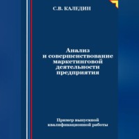 . Анализ и совершенствование маркетинговой деятельности предприятия