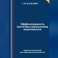 Сергей Каледин. Эффективность системы управления персоналом