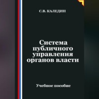Сергей Каледин. Система публичного управления органов власти