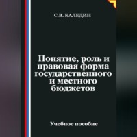 Сергей Каледин. Понятие, роль и правовая форма государственного и местного бюджетов