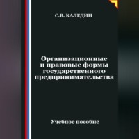 Сергей Каледин. Организационные и правовые формы государственного предпринимательства