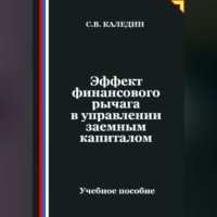 Сергей Каледин. Эффект финансового рычага в управлении заемным капиталом